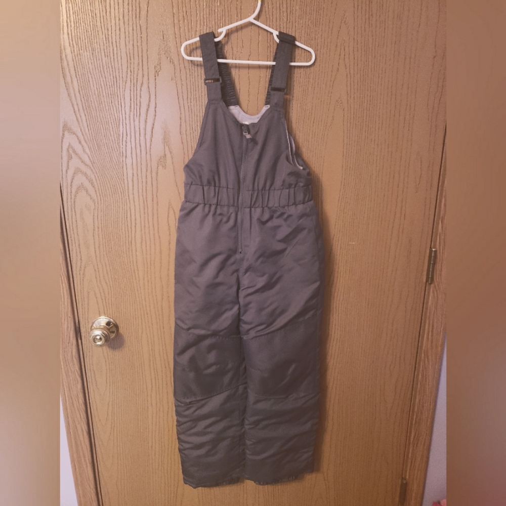 Kids snow bibs, grey, size small